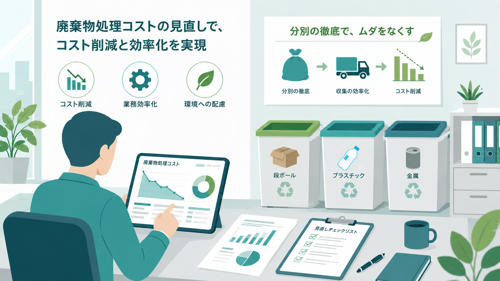 企業の廃棄物処理費を削減する方法|見直すべき4つのポイント