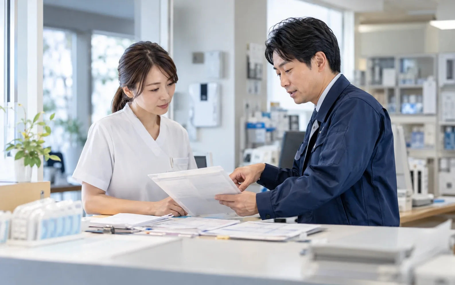 小さなクリニックの処置室の裏側